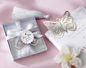Butterfly Bookmark with White Tassel
