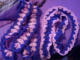 Pink and purple scarves Pink and purple scarves