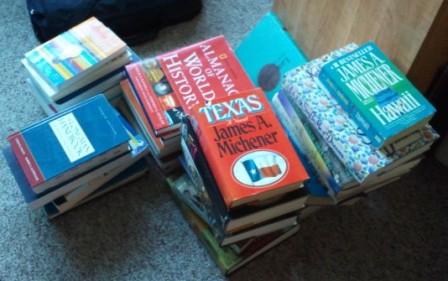 a stack of books