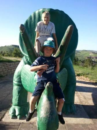 My kids had a blast shooting zombies in Dinosaur Park, overlooking the Rapid City.