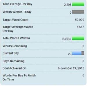 Mandy Webster NaNoWriMo stats
