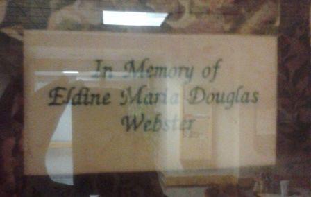 Grandma's plaque at the hospital