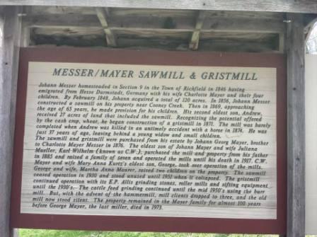 Historical Marker at Richfield Historical Park in Richfield, WI.