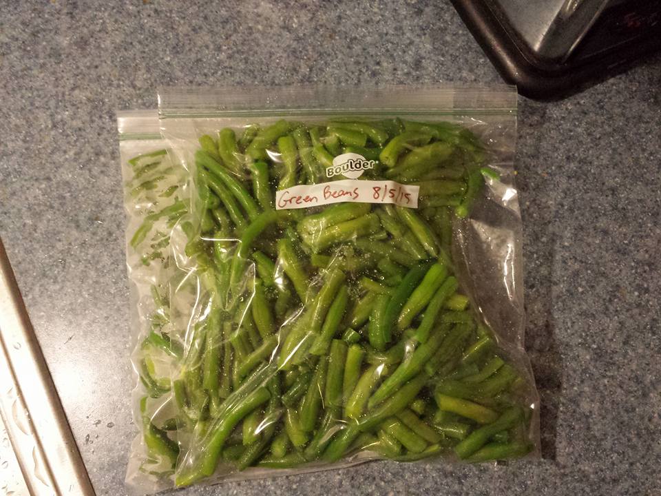 bags of frozen green beans