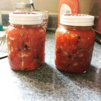 jars of fresh salsa