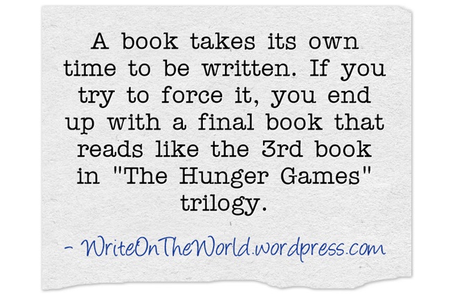 A book takes its own time meme