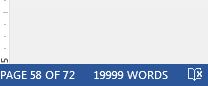 19,999 words toward my 20,000 word goal. Seriously?
