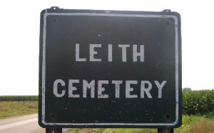 Leith cemetery sign